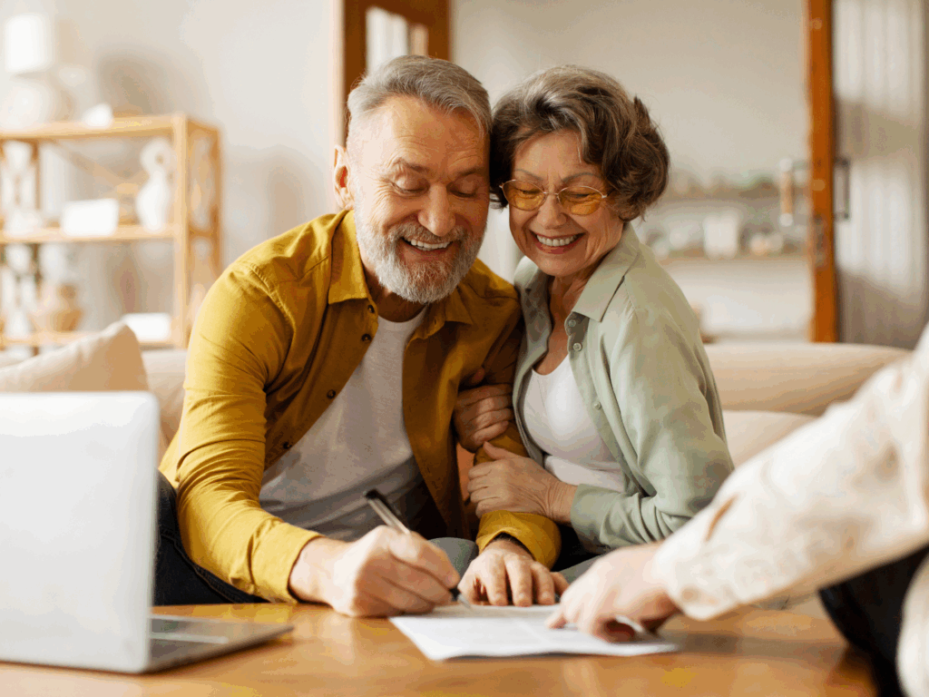 a couple who is in the process of refinancing their home with quainak mortgage