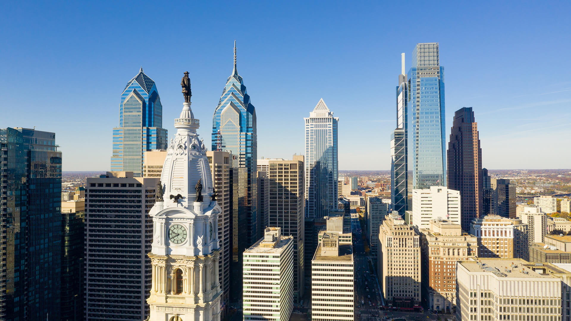 Skyline of downtown Philadelphia, Pennsylvania