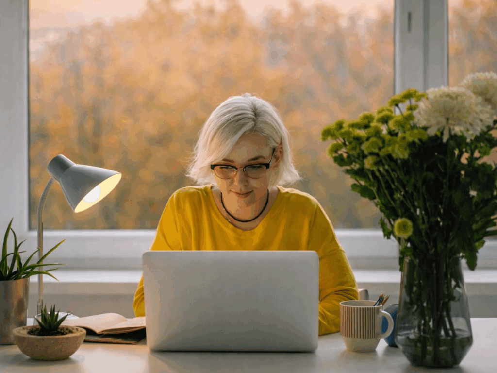 a first time homebuyer learning more about what she needs to get pre-qualified for a mortgage on her computer