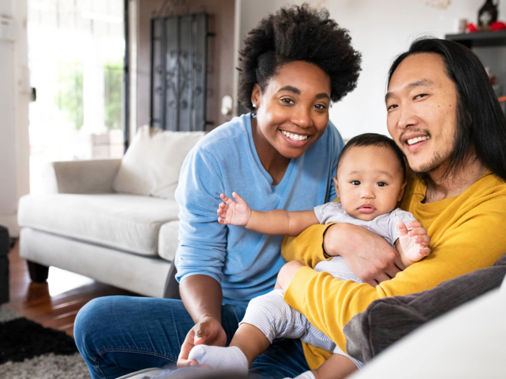 a family in their home they are working to refinance with quaint oak mortgage with a refinance appraisal