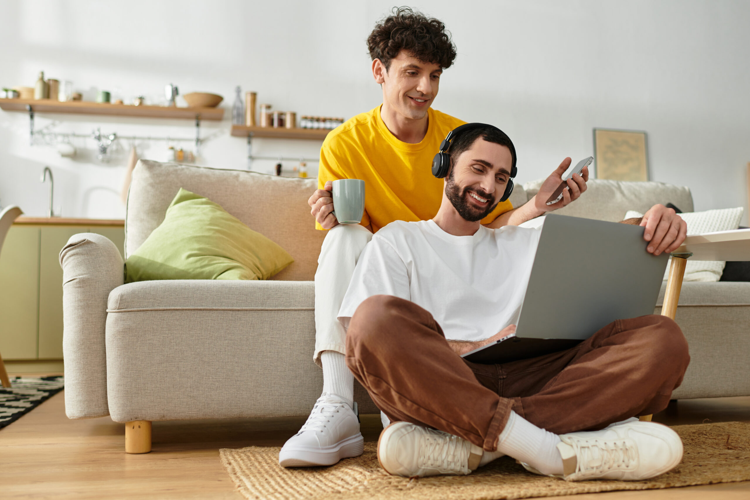 A young couple researching what is a cash-out refinance